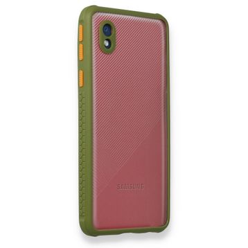 BSSM Samsung Galaxy A01 Core Miami Şeffaf Silikon Yeşil Kılıf