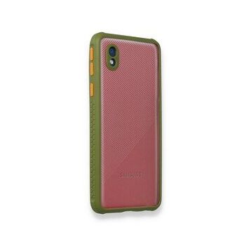 BSSM Samsung Galaxy A01 Core Miami Şeffaf Silikon Yeşil Kılıf