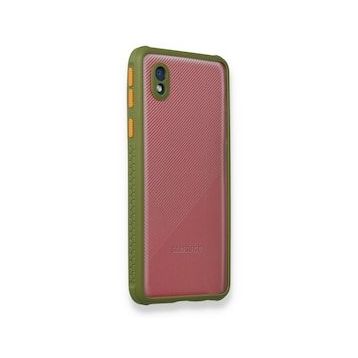 BSSM Samsung Galaxy A01 Core Miami Şeffaf Silikon Yeşil Kılıf