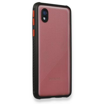 BSSM Samsung Galaxy A01 Core Miami Şeffaf Siyah Silikon Kılıf