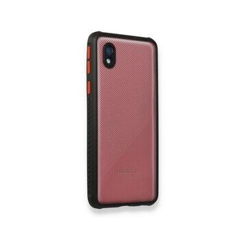 BSSM Samsung Galaxy A01 Core Miami Şeffaf Siyah Silikon Kılıf