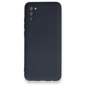 BSSM Samsung Galaxy A02S Nano içi Kadife Silikon Lacivert Kılıf