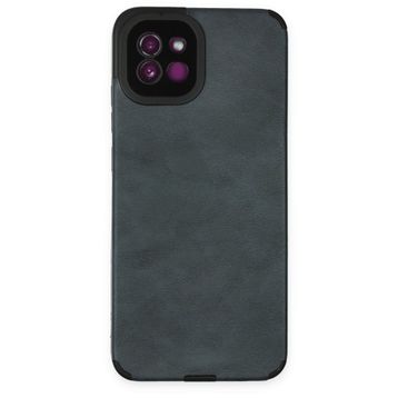 BSSM Samsung Galaxy A03 Loop Deri Silikon Lacivert Kılıf