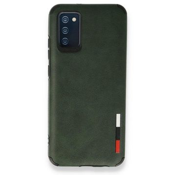 BSSM Samsung Galaxy A03S Loop Deri Silikon Yeşil Kılıf