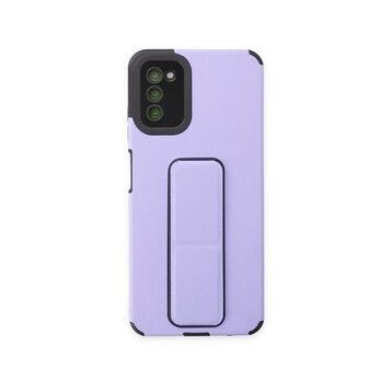 BSSM Samsung Galaxy A03S Mega Standlı Silikon Lila Kılıf