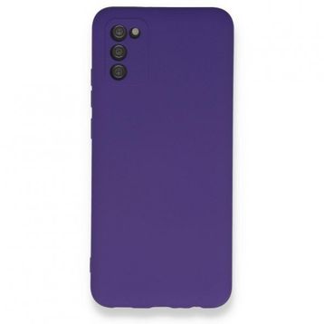 BSSM Samsung Galaxy A03S Nano içi Kadife Silikon Mor Kılıf
