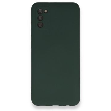 BSSM Samsung Galaxy A03S Nano içi Kadife Silikon Siyah Kılıf