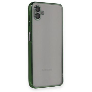 BSSM Samsung Galaxy A04 Razer Lensli Silikon Yeşil Kılıf