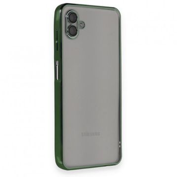 BSSM Samsung Galaxy A04 Razer Lensli Silikon Yeşil Kılıf