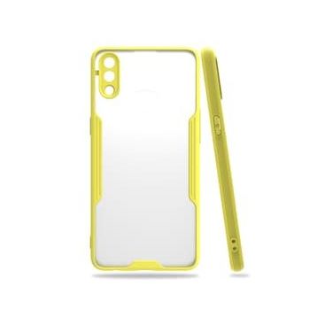 BSSM Samsung Galaxy A10S Platin Silikon Sarı Kılıf