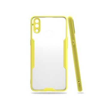 BSSM Samsung Galaxy A10S Platin Silikon Sarı Kılıf