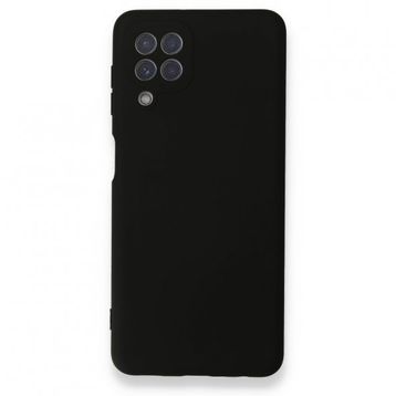 BSSM Samsung Galaxy A22 Nano İçi Kadife Silikon Siyah Kılıf