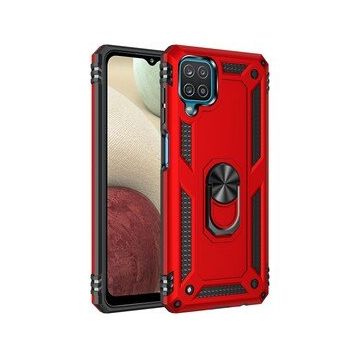 BSSM Samsung Galaxy A22 Sofya Yüzüklü Silikon Kapak Kırmızı Kılıf