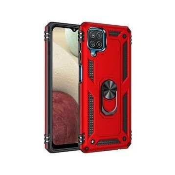 BSSM Samsung Galaxy A22 Sofya Yüzüklü Silikon Kapak Kırmızı Kılıf