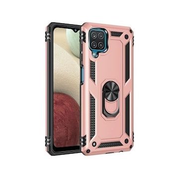 BSSM Samsung Galaxy A22 Sofya Yüzüklü Silikon Kapak Rose Kılıf