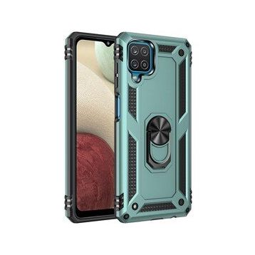 BSSM Samsung Galaxy A22 Sofya Yüzüklü Silikon Kapak Yeşil Kılıf