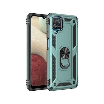 BSSM Samsung Galaxy A22 Sofya Yüzüklü Silikon Kapak Yeşil Kılıf
