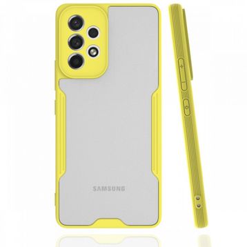BSSM Samsung Galaxy A33 5G Platin Silikon Sarı Kılıf