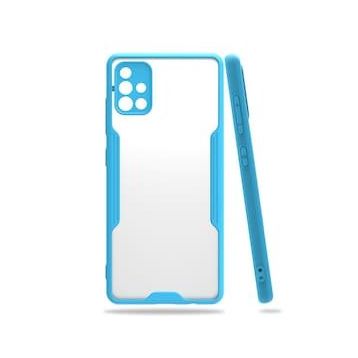 BSSM Samsung Galaxy A71 Platin Mavi Silikon Kılıf
