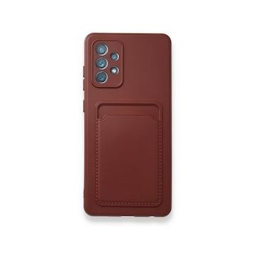 BSSM Samsung Galaxy A72 Kelvin Kartvizitli Silikon - Bordo Kılıf
