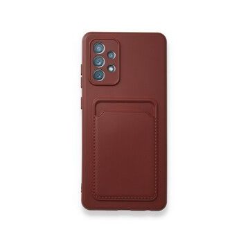 BSSM Samsung Galaxy A72 Kelvin Kartvizitli Silikon - Bordo Kılıf