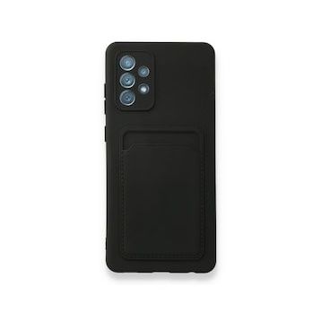 BSSM Samsung Galaxy A72 Kelvin Kartvizitli Silikon - Siyah Kılıf