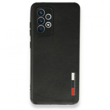 BSSM Samsung Galaxy A72 Loop Deri Silikon - Siyah Kılıf