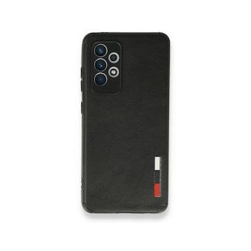 BSSM Samsung Galaxy A72 Loop Deri Silikon - Siyah Kılıf