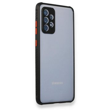BSSM Samsung Galaxy A72 Miami Şeffaf Silikon Siyah Kılıf