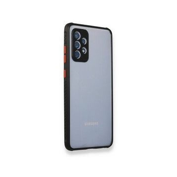 BSSM Samsung Galaxy A72 Miami Şeffaf Silikon Siyah Kılıf