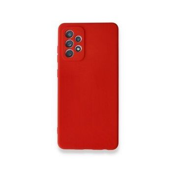 BSSM Samsung Galaxy A72 Nano içi Kadife Silikon Kırmızı Kılıf