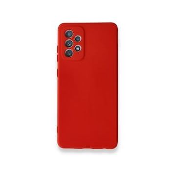 BSSM Samsung Galaxy A72 Nano içi Kadife Silikon Kırmızı Kılıf