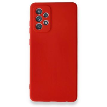 BSSM Samsung Galaxy A72 Nano içi Kadife Silikon Kırmızı Kılıf