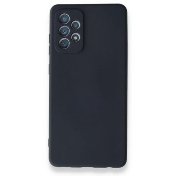 BSSM Samsung Galaxy A72 Nano içi Kadife Silikon Lacivert Kılıf