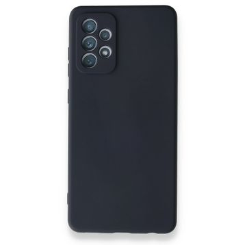 BSSM Samsung Galaxy A72 Nano içi Kadife Silikon Lacivert Kılıf