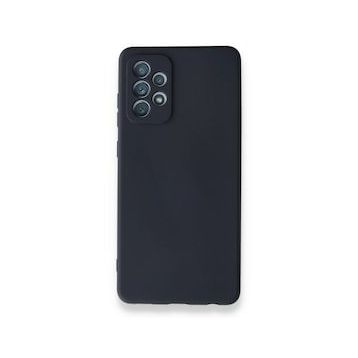 BSSM Samsung Galaxy A72 Nano içi Kadife Silikon Lacivert Kılıf