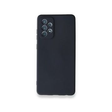 BSSM Samsung Galaxy A72 Nano içi Kadife Silikon Lacivert Kılıf