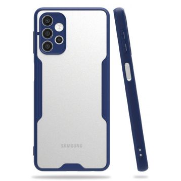 BSSM Samsung Galaxy A72 Platin Silikon Lacivert Kılıf