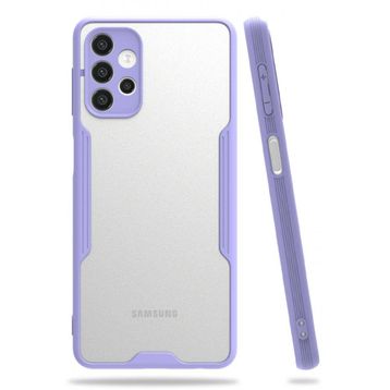 BSSM Samsung Galaxy A72 Platin Silikon Lila Kılıf