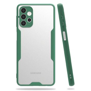 BSSM Samsung Galaxy A72 Platin Silikon Yeşil Kılıf