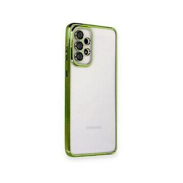 BSSM Samsung Galaxy A73 5G Razer Lensli Silikon Yeşil Cep Telefonu Kılıfı