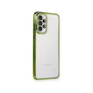 BSSM Samsung Galaxy A73 5G Razer Lensli Silikon Yeşil Cep Telefonu Kılıfı