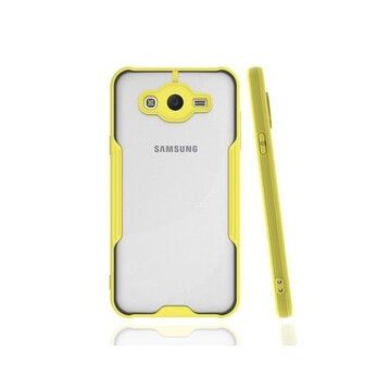 BSSM Samsung Galaxy J7 Platin Silikon - Sarı Kılıf