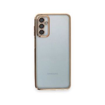 BSSM Samsung Galaxy M23 Razer Lensli Silikon Gold Kılıf