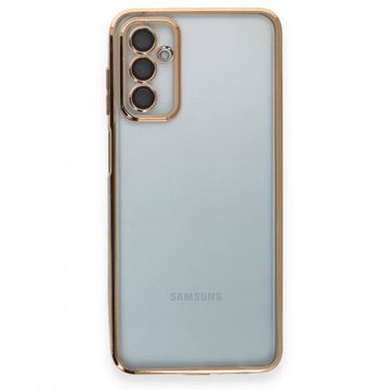 BSSM Samsung Galaxy M23 Razer Lensli Silikon Gold Kılıf