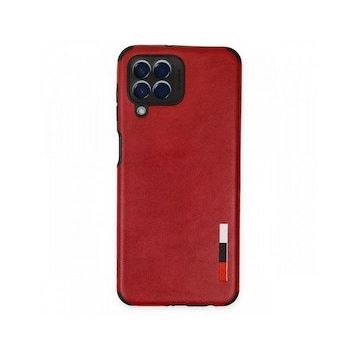 BSSM Samsung Galaxy M33 Loop Deri Kırmızı Silikon Kılıf