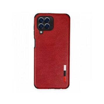 BSSM Samsung Galaxy M33 Loop Deri Kırmızı Silikon Kılıf