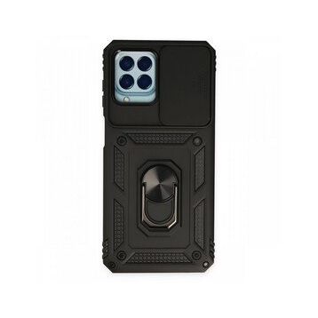 BSSM Samsung Galaxy M33 Pars Lens Yüzüklü Silikon Siyah Kılıf