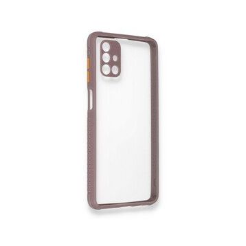 BSSM Samsung Galaxy M51 Miami Şeffaf Silikon Açık Mor Kılıf