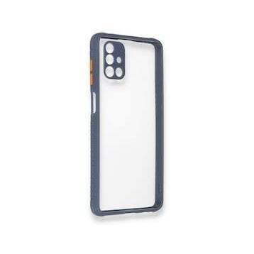 BSSM Samsung Galaxy M51 Miami Şeffaf Silikon Gri Kılıf